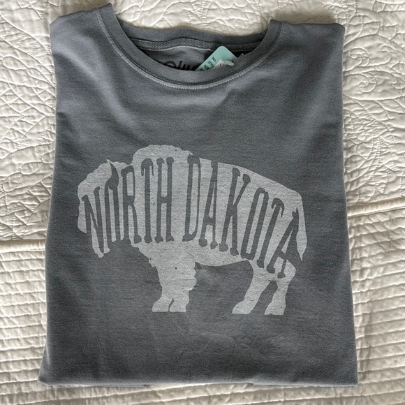 Gray North Dakota Graphic T-Shirt - Picture 2 of 2